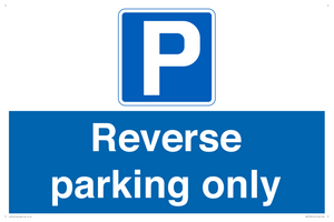 Reverse parking only